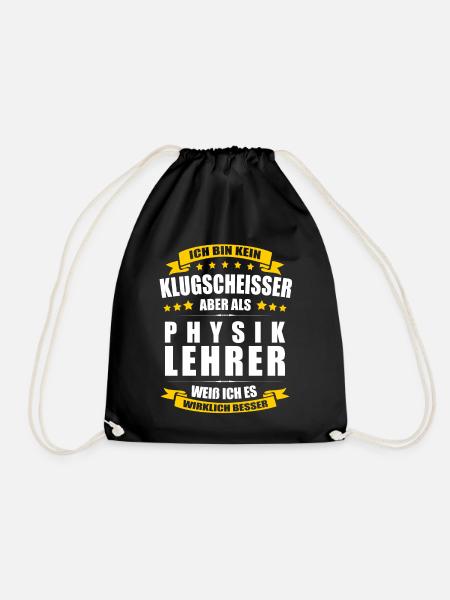 Ich Bin Kein Klugscheisser Physiklehrer Abschied - Turnbeutel - Schwarz