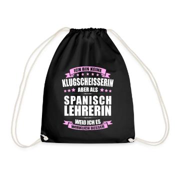 Spanischlehrerin Lehrerin Erinnerung Lehrer - Turnbeutel - Schwarz - Vorne