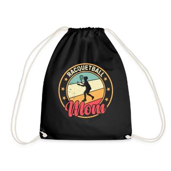 Maman joueuse de racquetball - Maman de racquetball - Sac de sport léger - noir - Devant