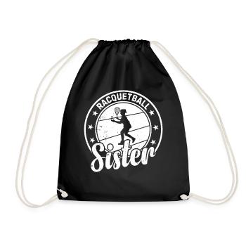 Racquetball Sister Racquetball Player Sister - Turnbeutel - Schwarz - Vorne