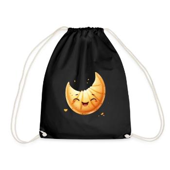 Happy fortune cookie smiling - Drawstring Bag - black - Front
