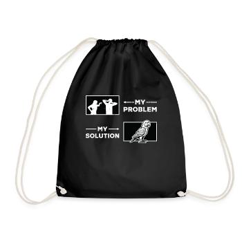 Amoureux des perroquets Mon problème Ma solution Pictogramme Papa - Sac de sport léger - noir - Devant
