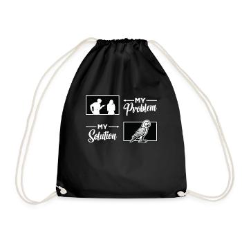Amoureux des perroquets Mon problème Ma solution Pictogramme Maman - Sac de sport léger - noir - Devant