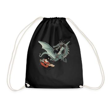 Dragon Noël Dragon Enfants - Sac de sport léger - noir - Devant