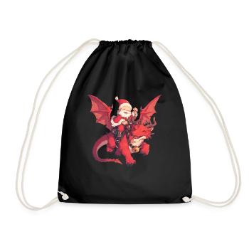 Dragon Noël Dragon Enfants - Sac de sport léger - noir - Devant