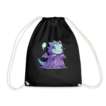 Dragon Ghost Halloween Dragon Kids - Drawstring Bag - black - Front