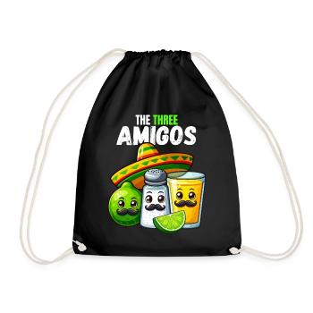 Trois Amigos Tequila Lime Sel Sombrero Drôle - Sac de sport léger - noir - Devant