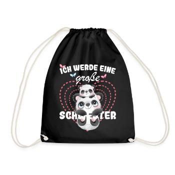 I'm going to be a big sister in 2025 - Drawstring Bag - black - Front