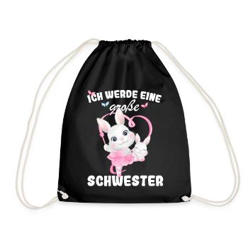 I'm going to be a big sister in 2025 - Drawstring Bag - black - Front