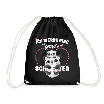 I'm going to be a big sister in 2025 - Drawstring Bag - black - Front