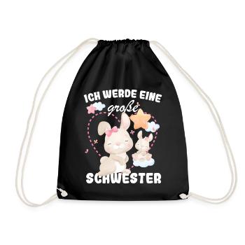I'm going to be a big sister in 2025 - Drawstring Bag - black - Front