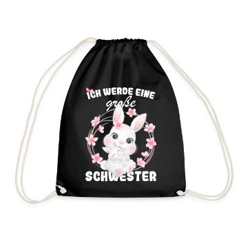 I'm going to be a big sister in 2025 - Drawstring Bag - black - Front