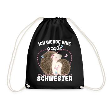I'm going to be a big sister in 2025 - Drawstring Bag - black - Front