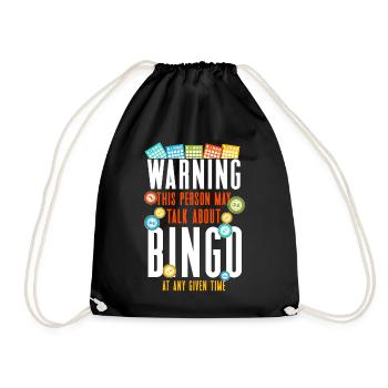 Joueur de bingo avertissant cette personne - Sac de sport léger - noir - Devant