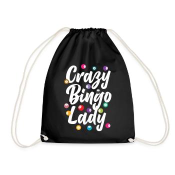 Joueur de bingo Crazy Bingo Lady - Sac de sport léger - noir - Devant
