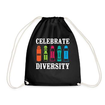 Bingo Player Celebrate Diversity - Turnbeutel - Schwarz - Vorne