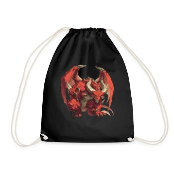 Dragon Devil Halloween Dragon Kids - Drawstring Bag - black - Front