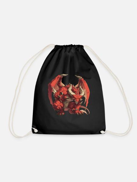 Drache Teufel Halloween Drache Kinder - Turnbeutel - Schwarz