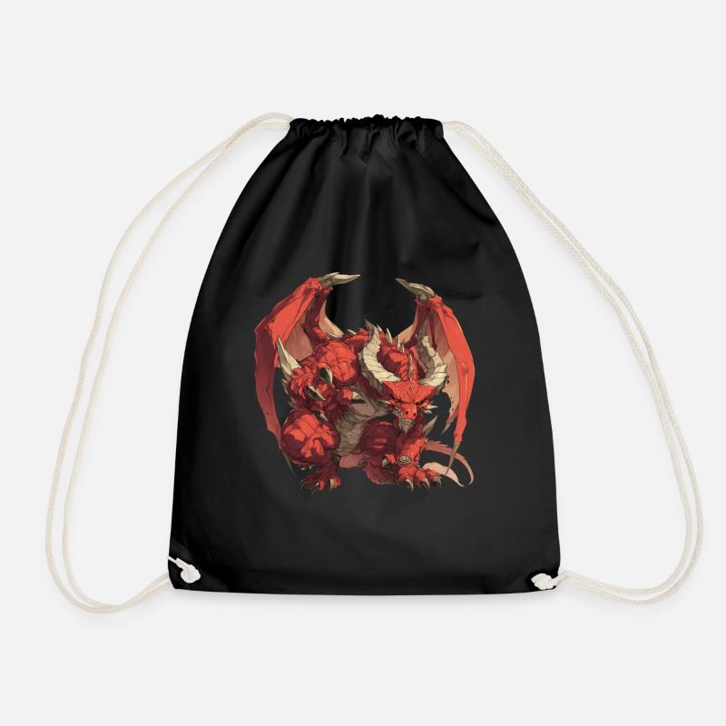 Drache Teufel Halloween Drache Kinder - Turnbeutel - Schwarz