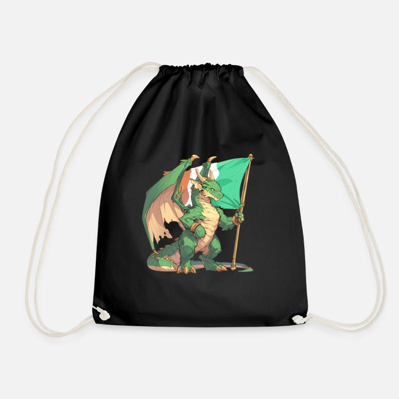 Drache Irish St. Patricks Day Drache Kinder - Turnbeutel - Schwarz