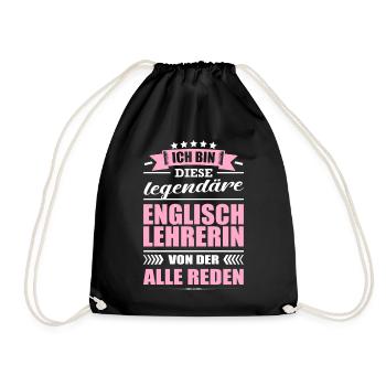 Ich Bin Diese Legendäre Englischlehrerin Lehrerin - Turnbeutel - Schwarz - Vorne
