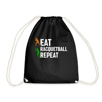 Eat Racquetball Repeat - Racquetball - Turnbeutel - Schwarz - Vorne