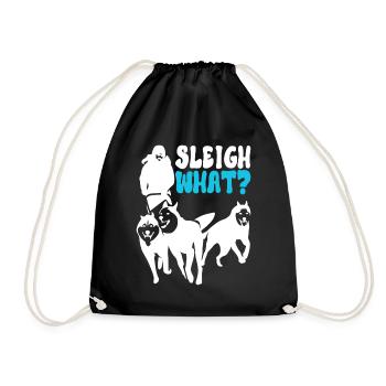 Traîneau Chiens de traîneau - Sac de sport léger - noir - Devant