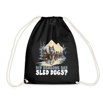 Traîneau Chiens de traîneau - Sac de sport léger - noir - Devant