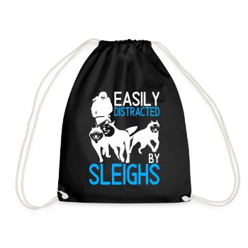 Traîneau Chiens de traîneau - Sac de sport léger - noir - Devant