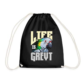 La vie grise africaine est un amoureux des perroquets propriétaire d’oiseaux gris - Sac de sport léger - noir - Devant