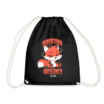 Serotonin Deficit Club - Drawstring Bag - black - Front