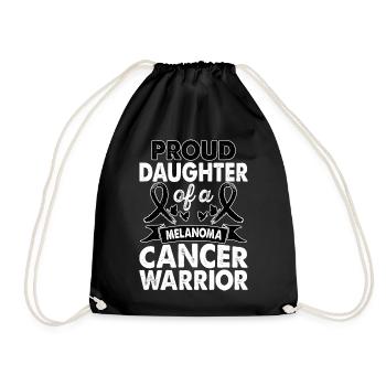 Tochter Von Melanoma Cancer Warrior Awareness - Turnbeutel - Schwarz - Vorne