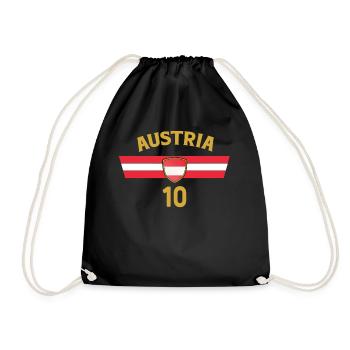 Austria Österreich Wien Steiermark Tirol - Turnbeutel - Schwarz - Vorne