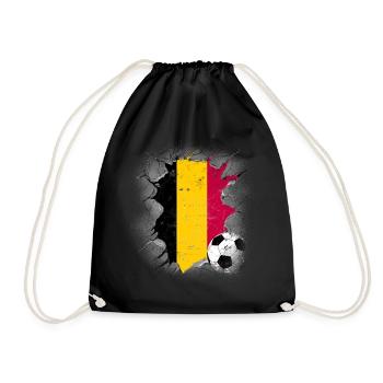 Belgium Belgique Belgie Belgium Brussels Football - Drawstring Bag - black - Front