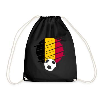 Belgium Belgique Belgie Belgium Brussels Football - Drawstring Bag - black - Front