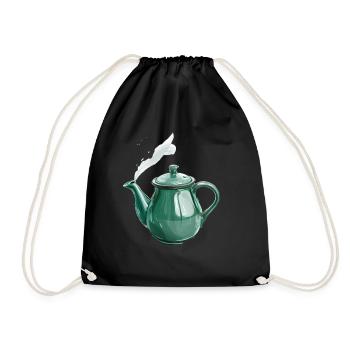 Théière verte à la vapeur magique - Sac de sport léger - noir - Devant