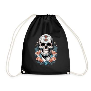 Fête mexicaine emblématique de Sugar Skull - Sac de sport léger - noir - Devant