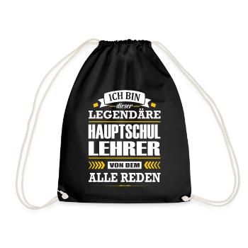 Ich Bin Dieser Legendäre Hauptschullehrer Lehrer - Turnbeutel - Schwarz - Vorne