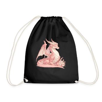 Dragon Rose Saint Valentin Dragon Enfants - Sac de sport léger - noir - Devant