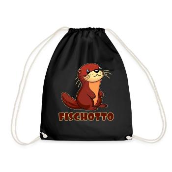 Otto Name, tenue Fischotto pour le jour du nom avec le nom - Sac de sport léger - noir - Devant