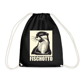Otto Name, tenue Fischotto pour le jour du nom avec le nom - Sac de sport léger - noir - Devant