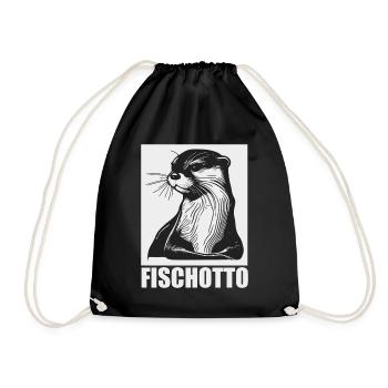 Otto Name, tenue Fischotto pour le jour du nom avec le nom - Sac de sport léger - noir - Devant