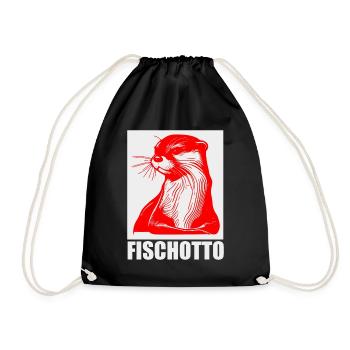 Otto Name, tenue Fischotto pour le jour du nom avec le nom - Sac de sport léger - noir - Devant