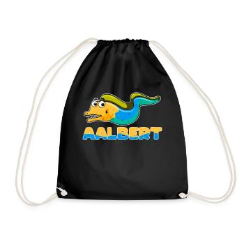 Albert Name, Aalbert Outfit zum Namenstag mit - Turnbeutel - Schwarz - Vorne