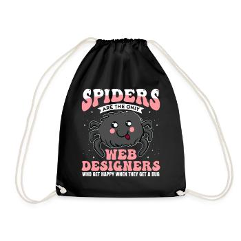 Vogelspinne Tarantula Terraristik Amphibie Spinne - Turnbeutel - Schwarz - Vorne