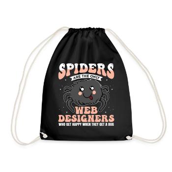 Vogelspinne Tarantula Terraristik Amphibie Spinne - Turnbeutel - Schwarz - Vorne