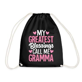 Mes plus grandes bénédictions Appelez-moi grand-mère drôle - Sac de sport léger - noir - Devant