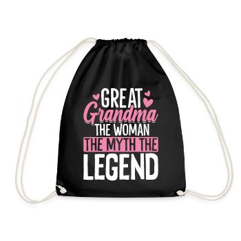 Grandma The Woman The Myth The Legend Gigi Great - Drawstring Bag - black - Front