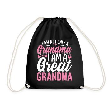 Ich bin eine Ur-Oma Lustige Oma Gigi Mamaw - Turnbeutel - Schwarz - Vorne