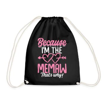 Drôle Memaw Arrière-grand-mère Gigi Mamie Nounou - Sac de sport léger - noir - Devant